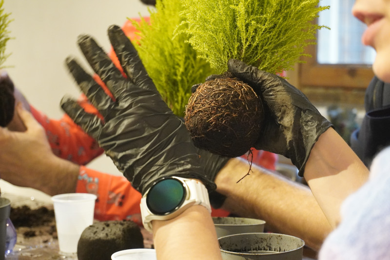 Team building sociale con Kokedama per AKAMAS - 15